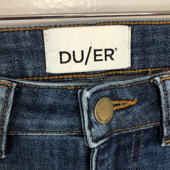 DUER Denim Straight Fit Jeans Mid Rise Medium Wash - Picture 3 of 11